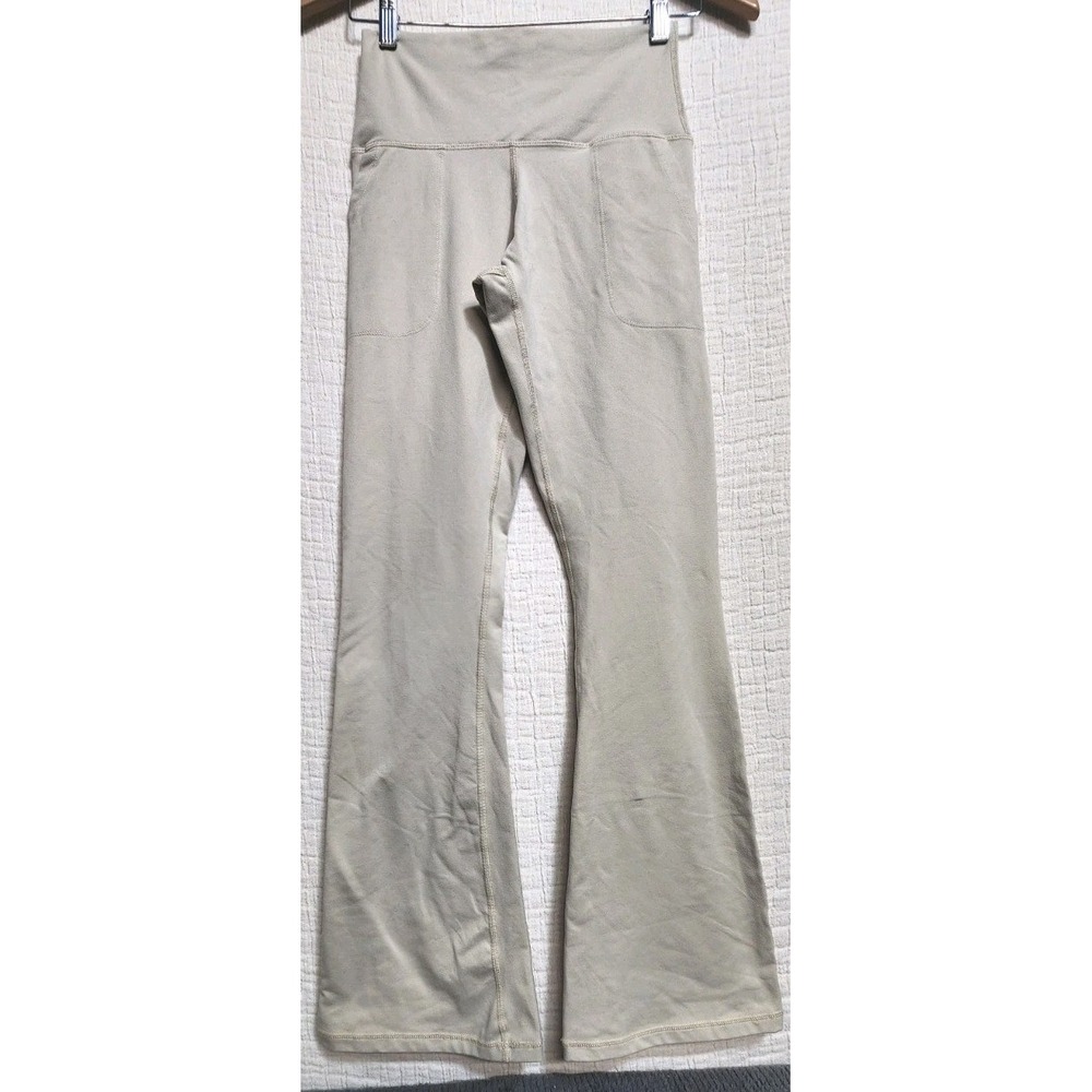 OFFLINE By Aerie The Hugger High Waisted Flare Boot Legging Beige Sz M Womans